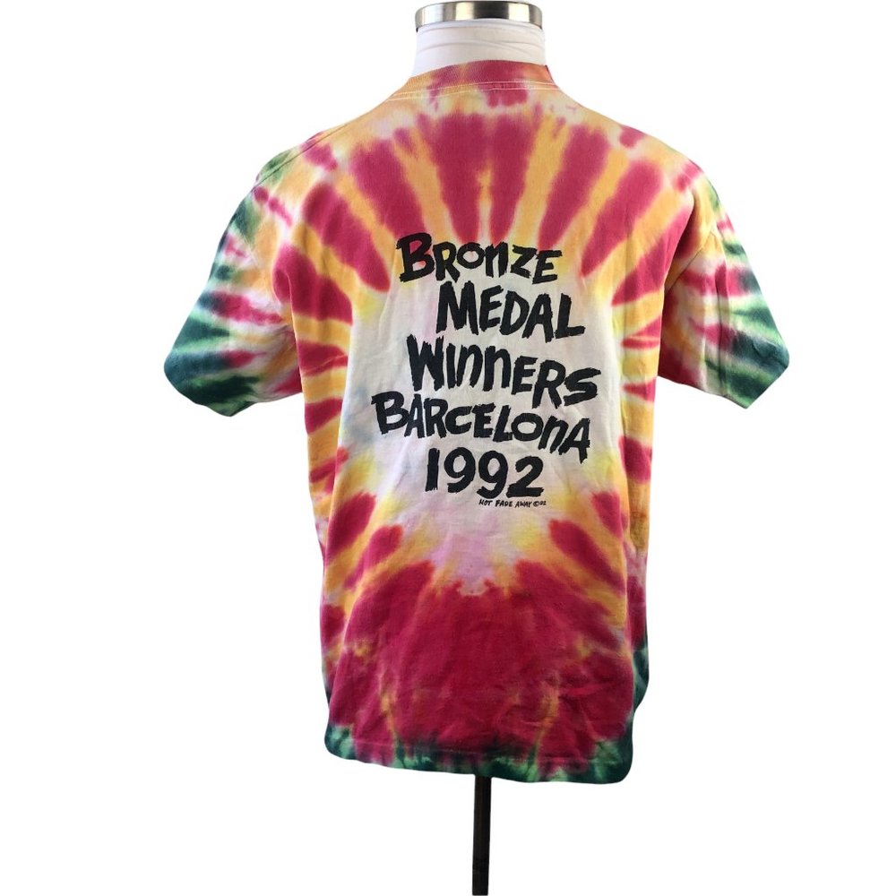 Vintage 1992 The Grateful Dead Lithuania T Shirt XL Tie Dye Basketball Olympic - Picture 12 of 13